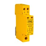 SY2-D Type 2+3 single phase surge protection module, 2 pole with replaceable modules & window indication