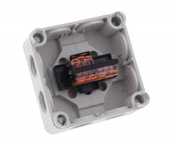 WISKA 10110403 COMBI 308 LG / 3-221-413 junction box, 85 x 85 x 51mm, grey, plastic, with Wago terminals