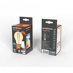 Link2Home L2HFE276W Smart colour-change filament lamp bulb, E27 base