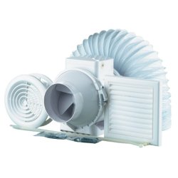 Blauberg KIT-TURBO-E-100-T-DPR Turbo bathroom shower fan kit