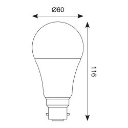 Ansell Lighting AOCTOW/A60LED/RGBTW/B22