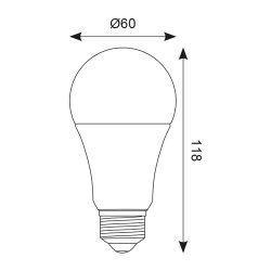 Ansell Lighting AOCTOW/A60LED/TW/E27