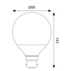 Ansell Lighting AOCTOW/G95LED/RGBTW/B22