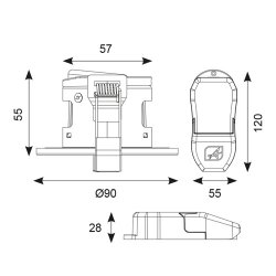 Ansell Lighting APRILEDP/OCTOW