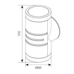 Ansell Lighting AREELEDWL/OCTOW