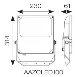 Ansell Lighting AAZCLED100/ASY/PC