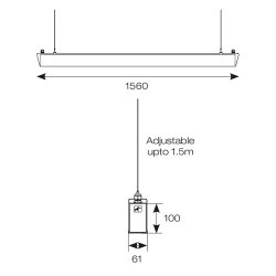 Ansell Lighting AOTEVLED2X5/W/MWS