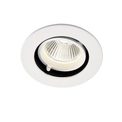 Saxby 78537 Axial round 9W cool white downlight, 90mm