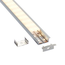 Saxby 97736 RigelSLIM Recessed Wide 2m aluminium profile/extrusion silver