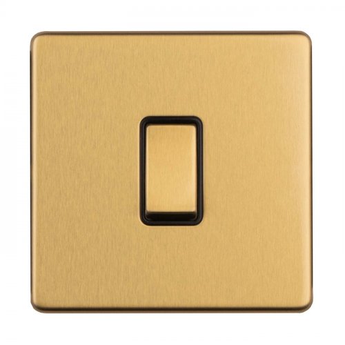 Eurolite Ecsb1swb Concealed 3mm 1 Gang 10a 2 Way Switch Satin Brass Aa Jones Electric 