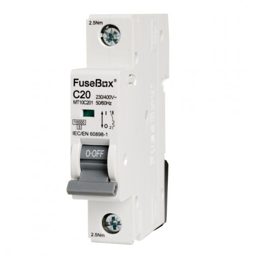 FuseBox MT10C201 MCB 1 pole 10kA, 20A, C curve