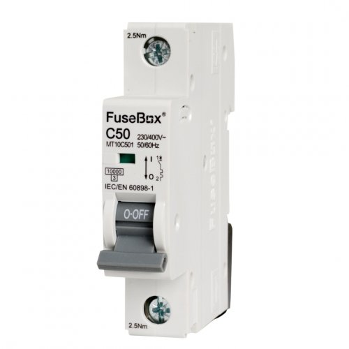 FuseBox MT10C501 MCB 1 pole 10kA, 50A, C curve