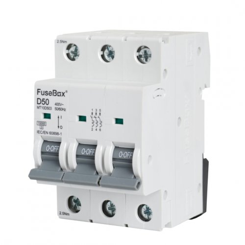 FuseBox MT10D503 MCB 3 pole 10kA, 50A, D curve