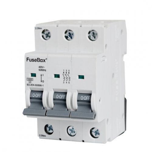 FuseBox MT10D633 MCB 3 pole 10kA, 63A, D curve