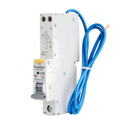 FuseBox RTA105030C RCBO 30mA 10kA (Type A), 50A, C curve