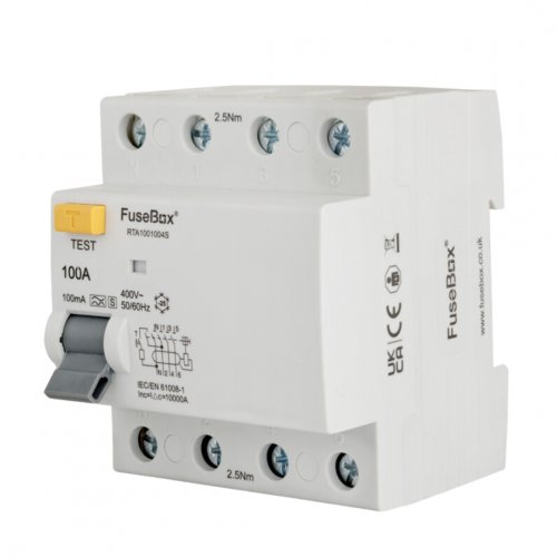 FuseBox RTA1001004 RCD 4 pole Type A 100A 100mA