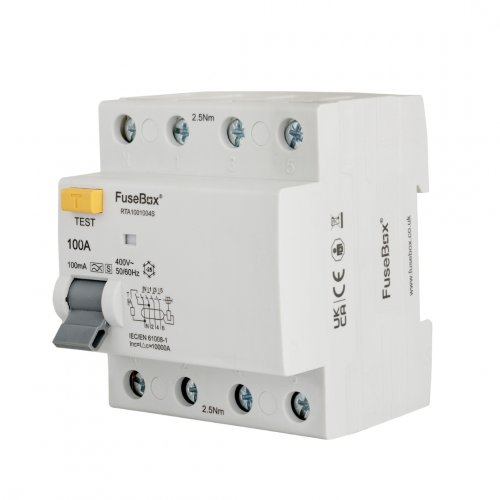 FuseBox RTA1001004S RCD 4 pole Type A 100A 100mA \