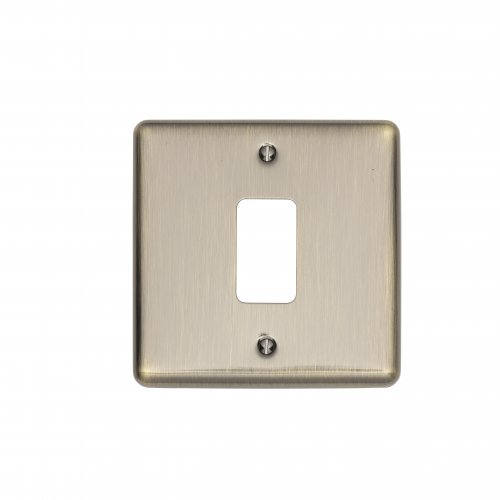 Eurolite EN-G1ABB Enhance Decorative 1 gang grid plate, Antique Brass