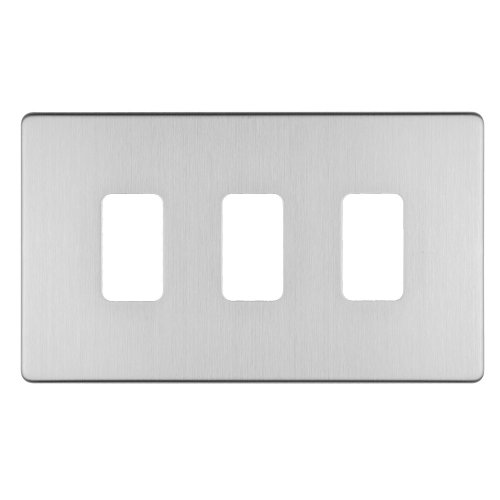 Eurolite EC-G3SS Concealed 3mm 3 gang grid plate, Stainless Steel