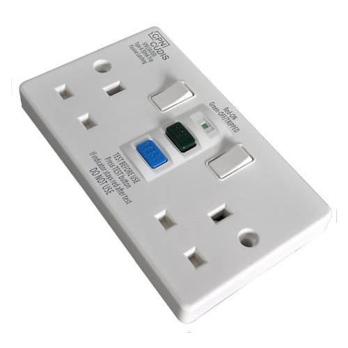 CPN Cudis SPR13A/030 Twin 13A 30mA Plastic RCD Switch Socket