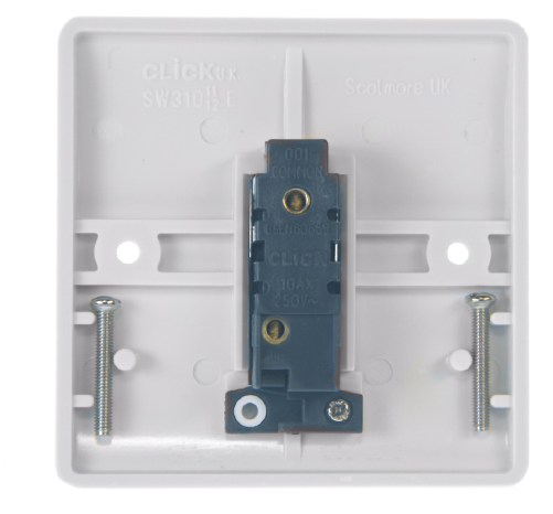 CLICK CMA010 MODE 10AX 1 Gang 1 Way Plate Switch Polar White | AA Jones ...